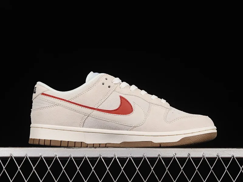 All categories Nk SB Dunk series Nk SB Dunk Low low-top sneakers F version Nk SB Dunk Low "85" gray and red double hook SB low-top sports and leisure sneakers DO9457-100